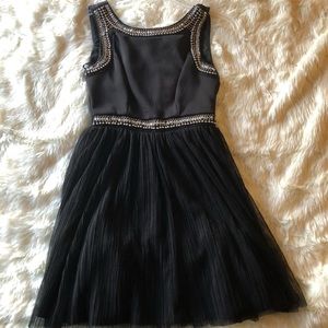 Black Beaded Homecoming Dress